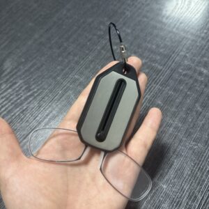 Compact Keychain Reading Glasses Pince-Nez Style
