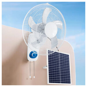 Solar Powered Wall Mounted Fan with Battery Backup for Load Shedding