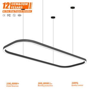 IronFrame Rectangular LED Linear Hanging Lamp